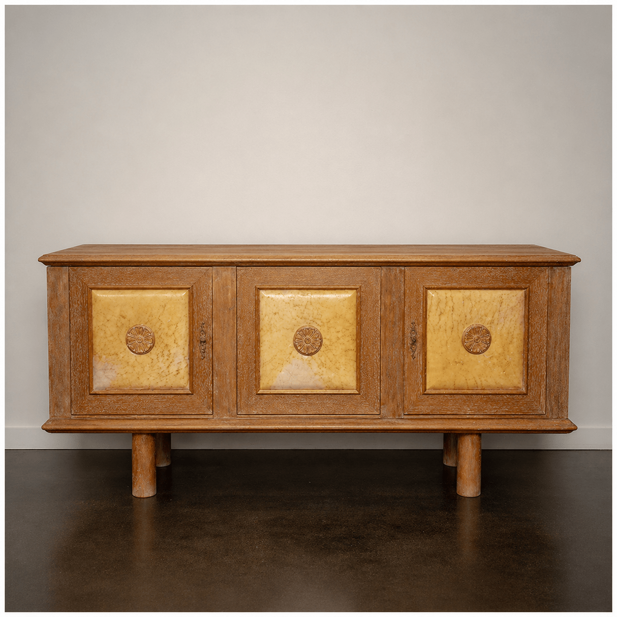 Art Deco French Sideboard with Parchment Doors
