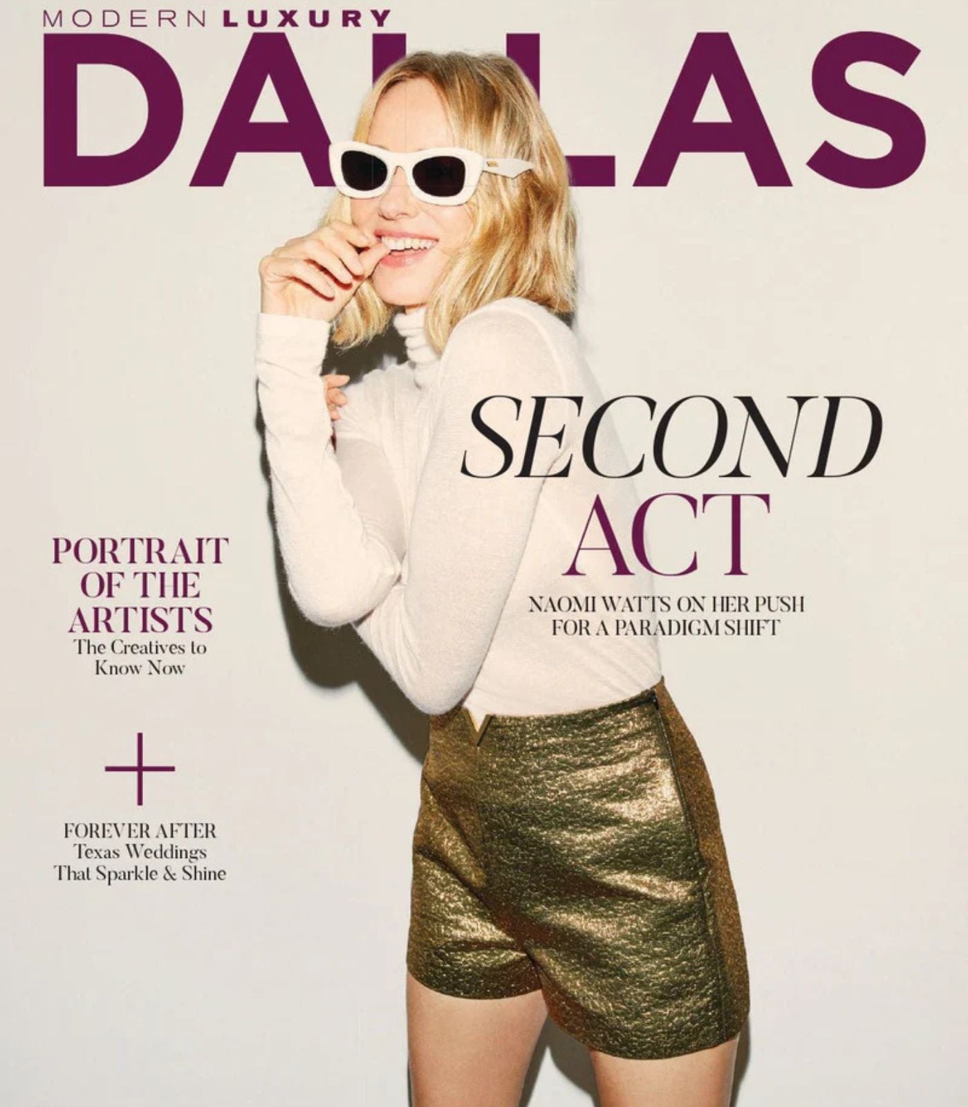 Modern luxury Dallas magazine December 2023 cover. 