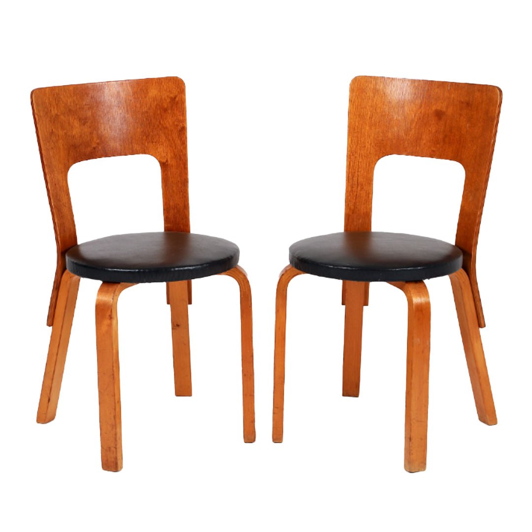 A Pair of Alvar Aalto Side Chairs for Artek Model 66 | Available 08/01
