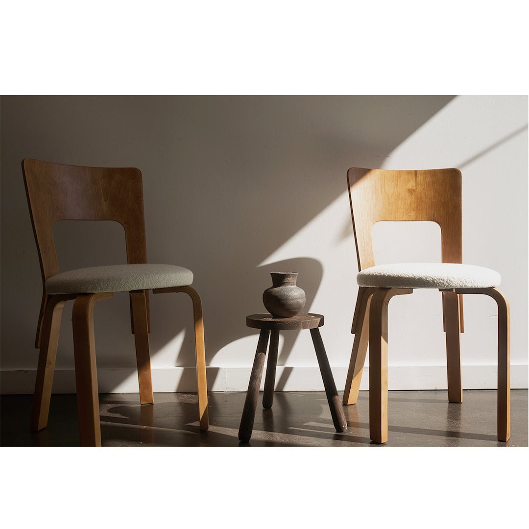 A Pair of Alvar Aalto Side Chairs for Artek Model 66