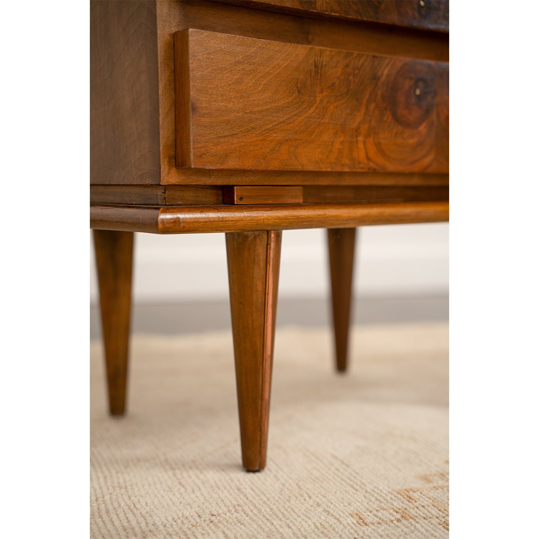 A Pair of Burl Walnut Nightstands | 1960's