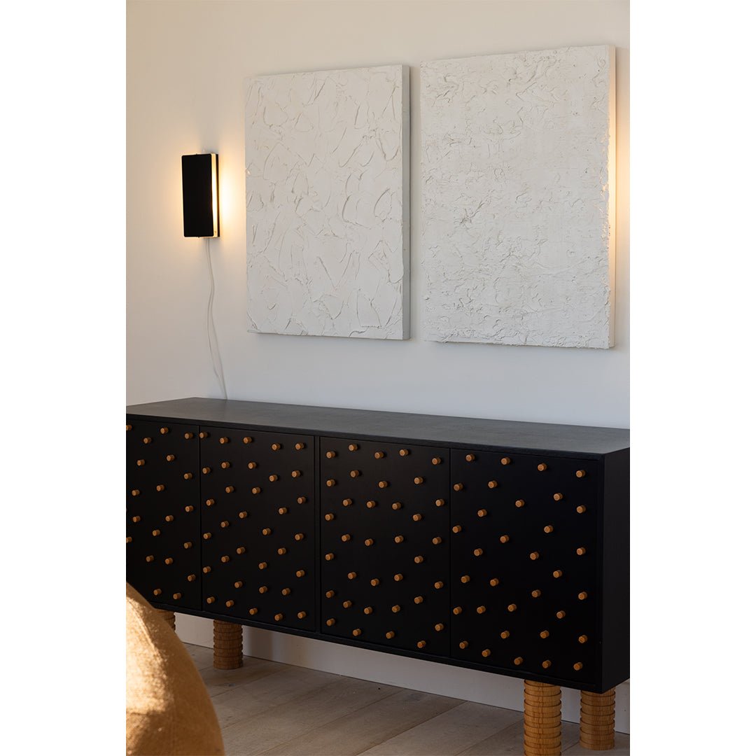 Postmodern Brutalist Sideboard with Peg Detail