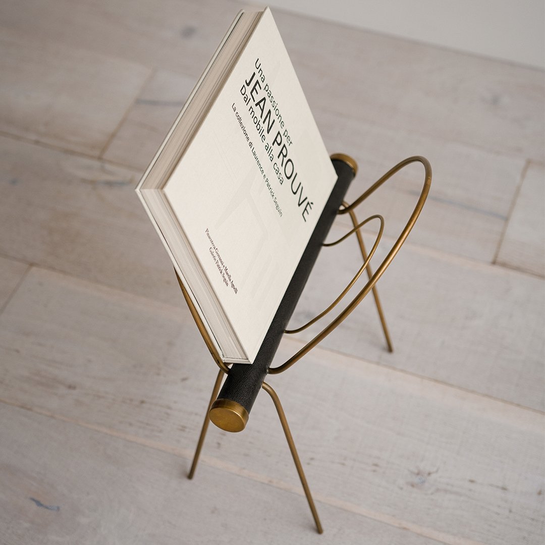 Mid-Century Magazine Rack in the Manner of Carl Auböck II