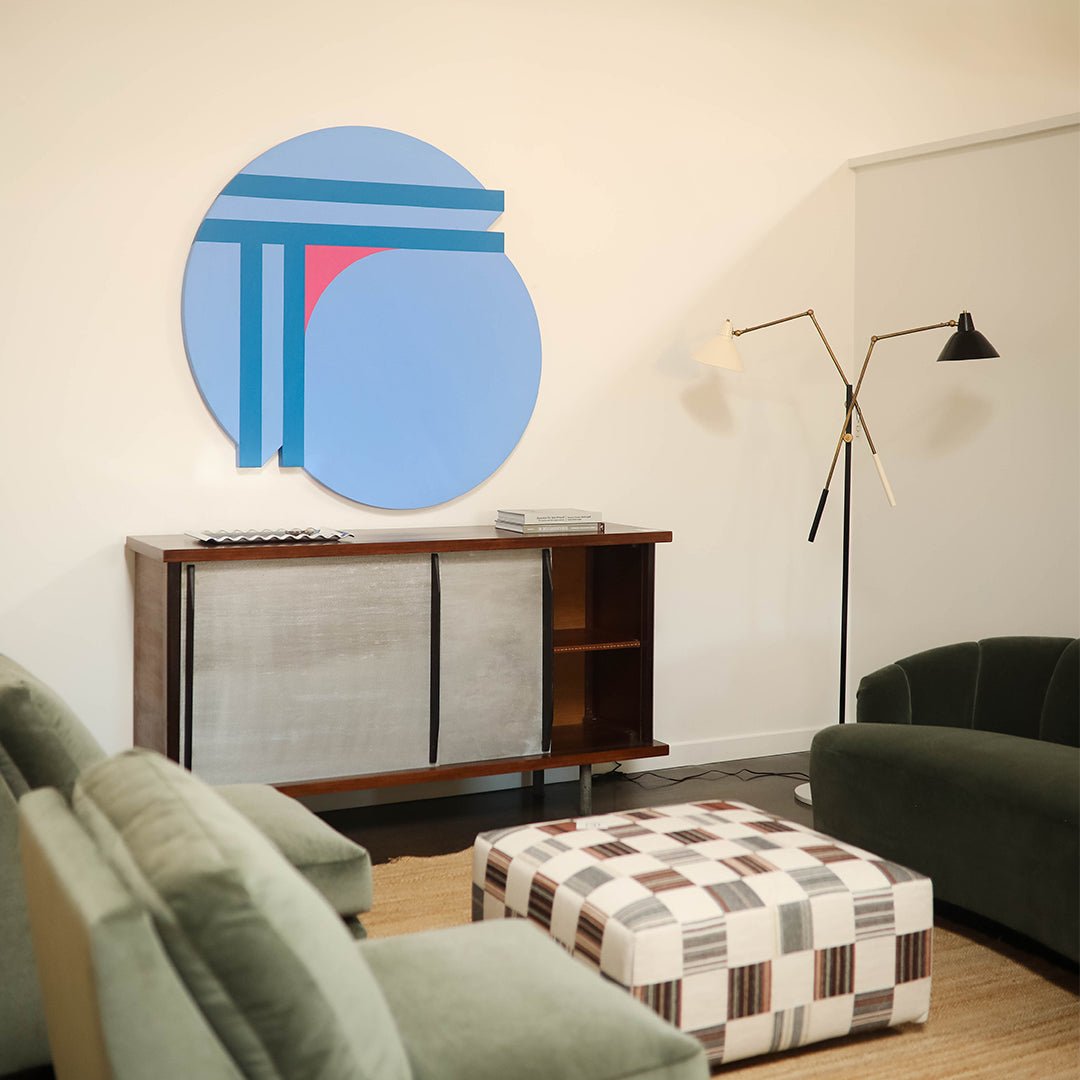 French Cabinet with Aluminum Doors in the Style of Charlotte Perriand