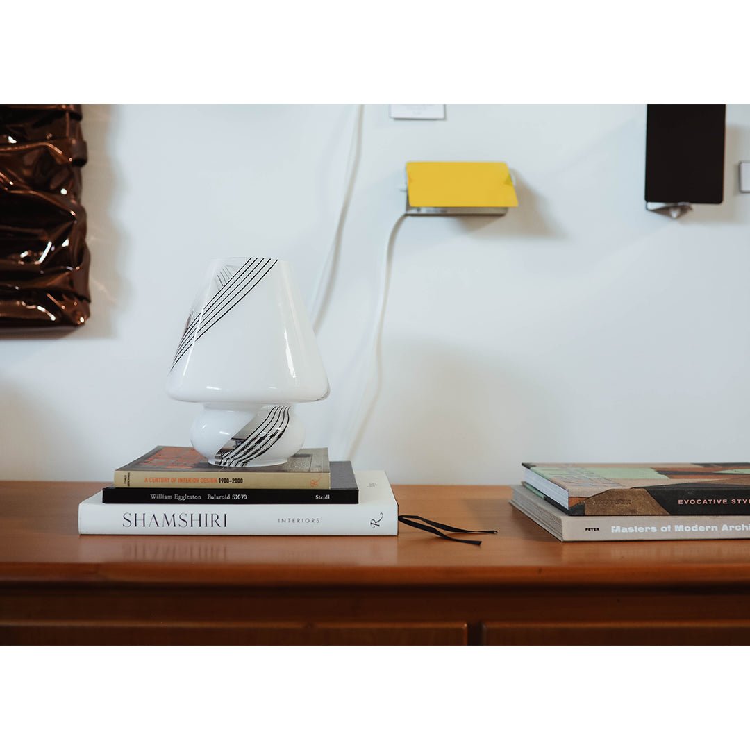 Mini, Vintage Murano Glass Mushroom Table Lamp