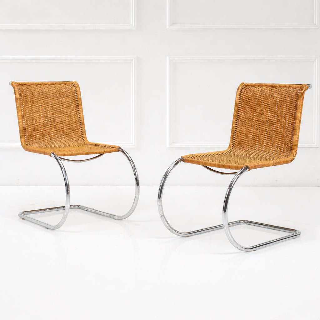 A Pair of Mies van der Rohe 'MR20' Cantilevered Chairs