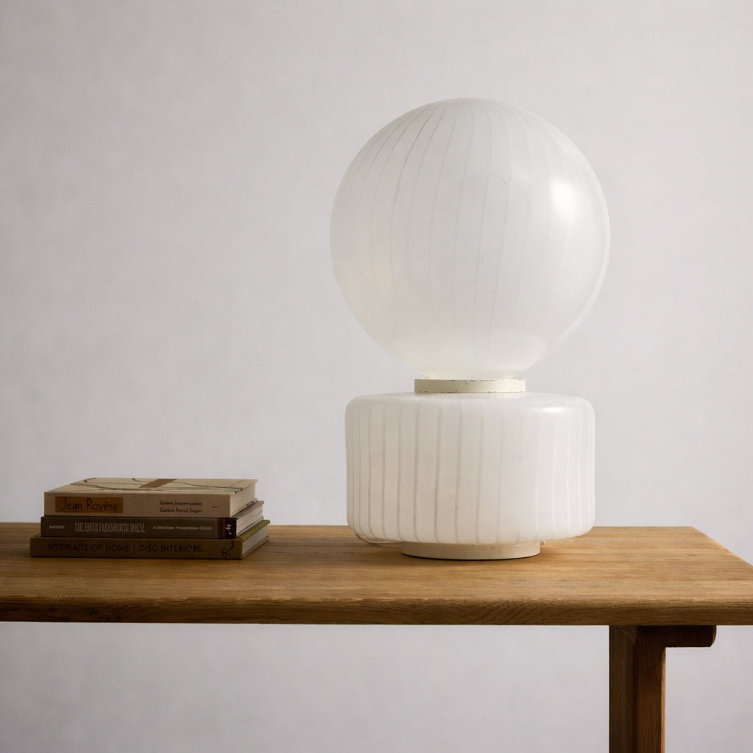 Sculptural Striped Murano Glass Lamp by Vistosi | 1950s