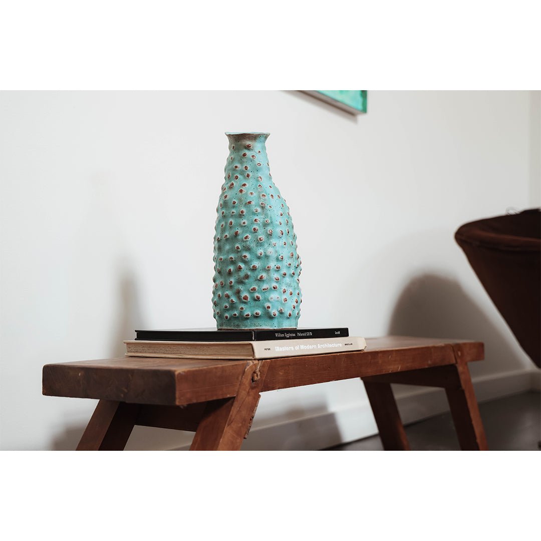 Tall Turquoise Vase