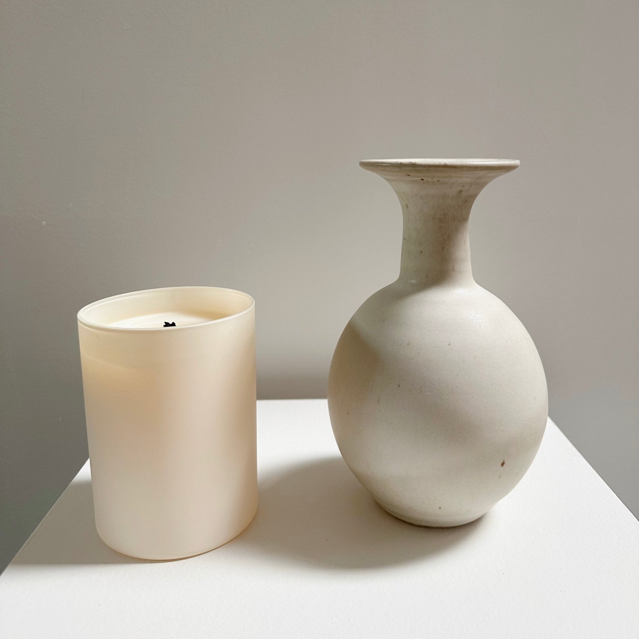 Matte White Flared Vase