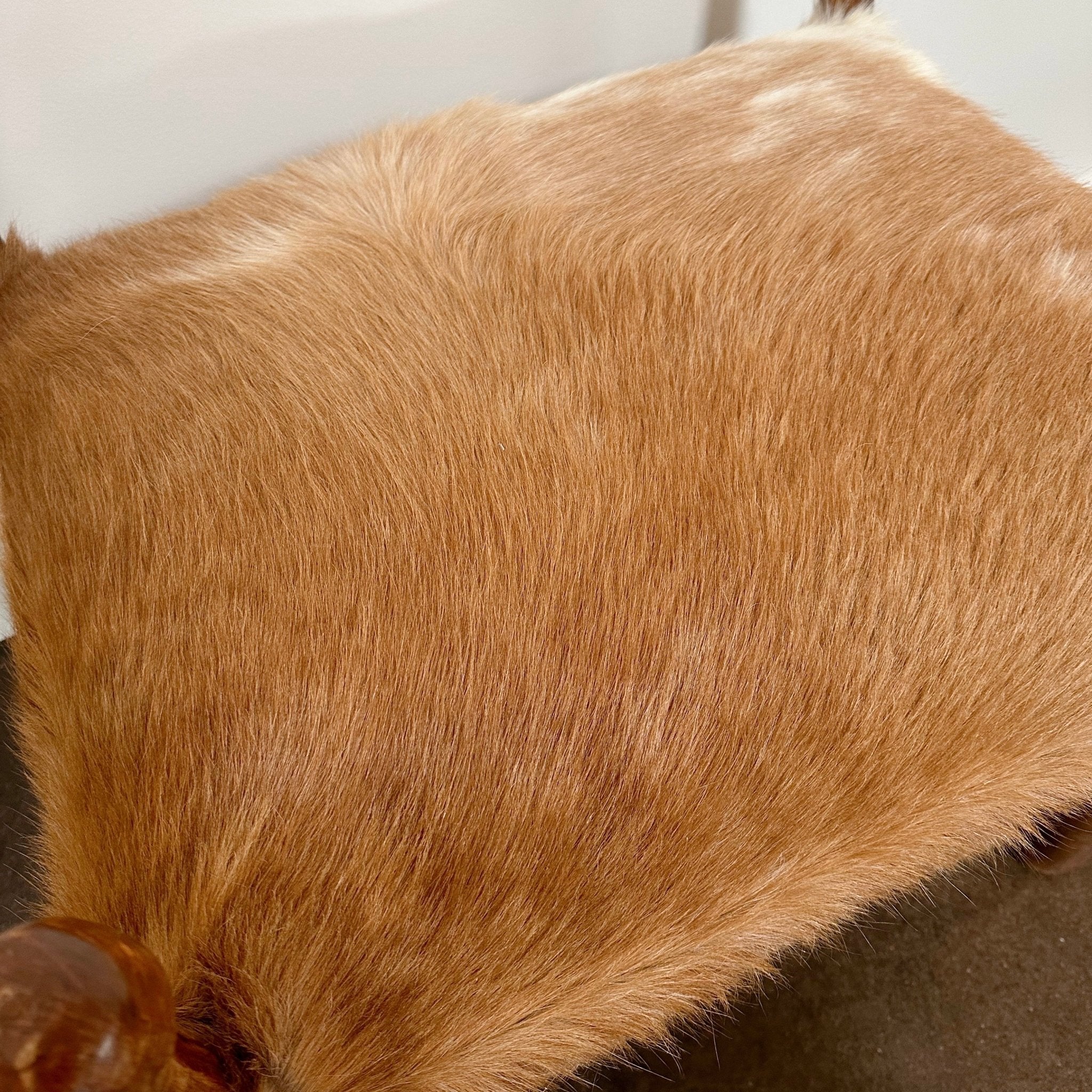 'Quilles' Style Cowhide Stool in the Manner of Jean Royère