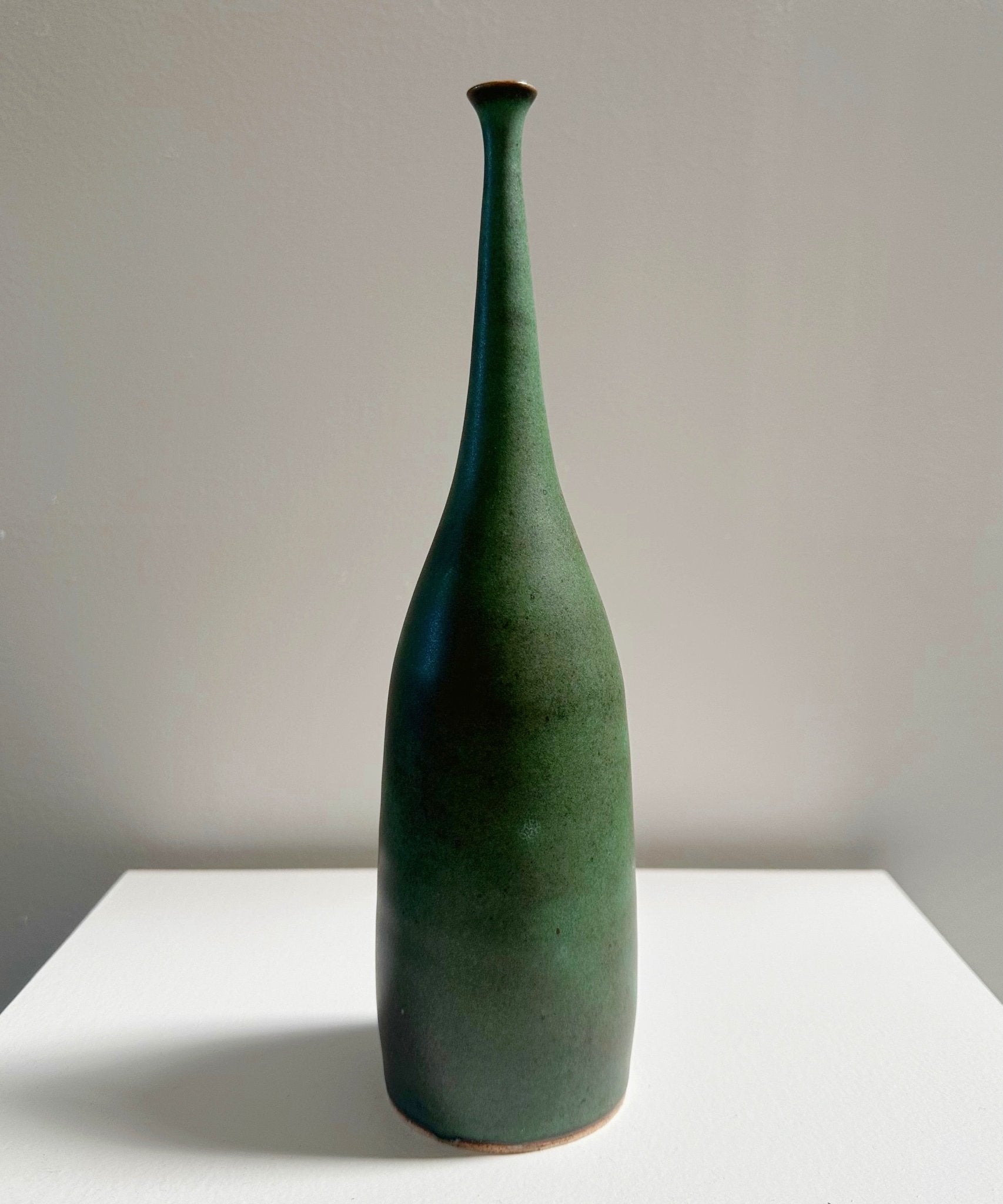 Green Bottleneck Tall Vase