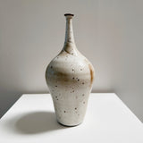Matte White Speckled Bottleneck Vase
