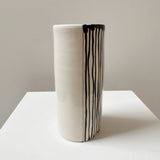 Studio Pottery, Black and White Ceramic Vase