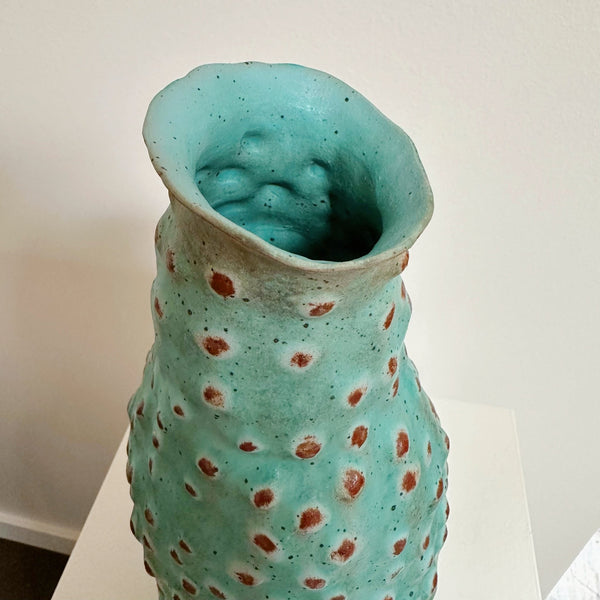 Tall Turquoise Vase