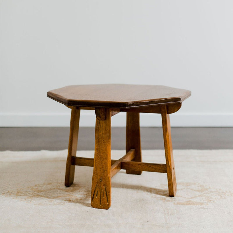 Octagonal Oak Side Table