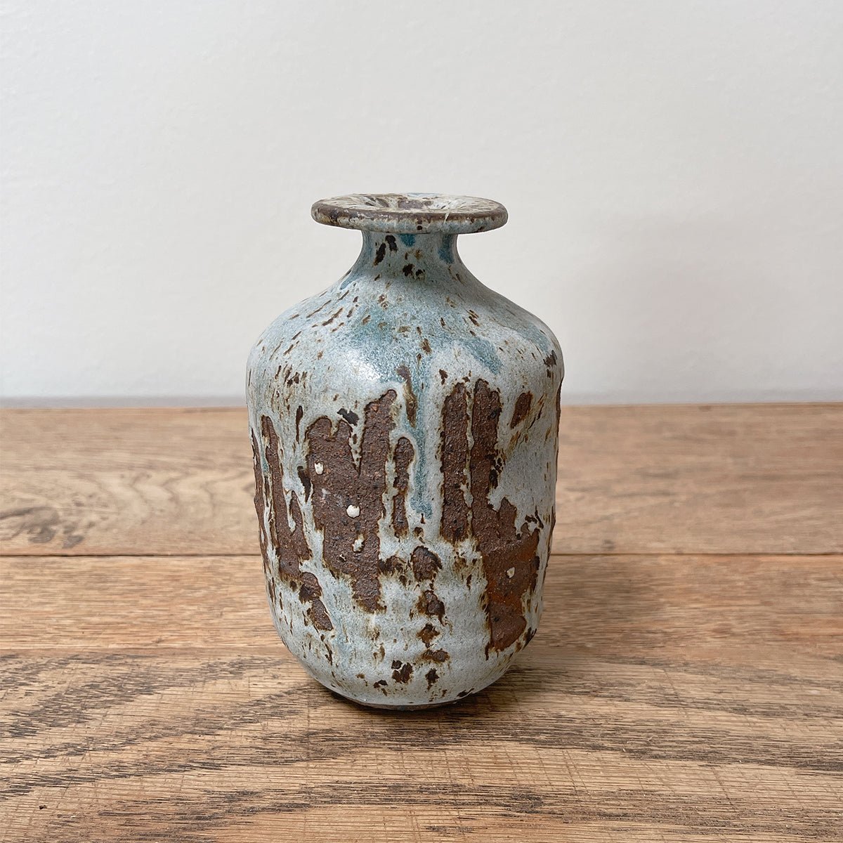 Studio Pottery, Stoneware Vase with Light Blue Glaze