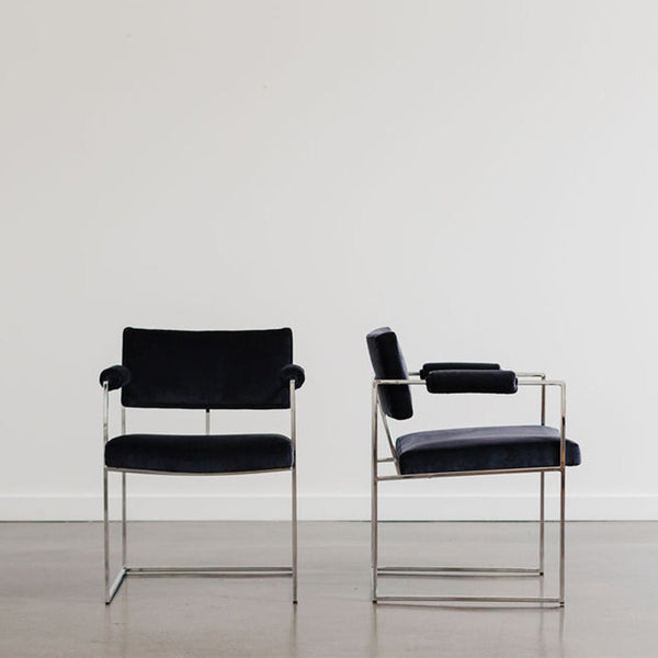 A Pair of 1188 'Thin Line' Armchairs by Milo Baughman