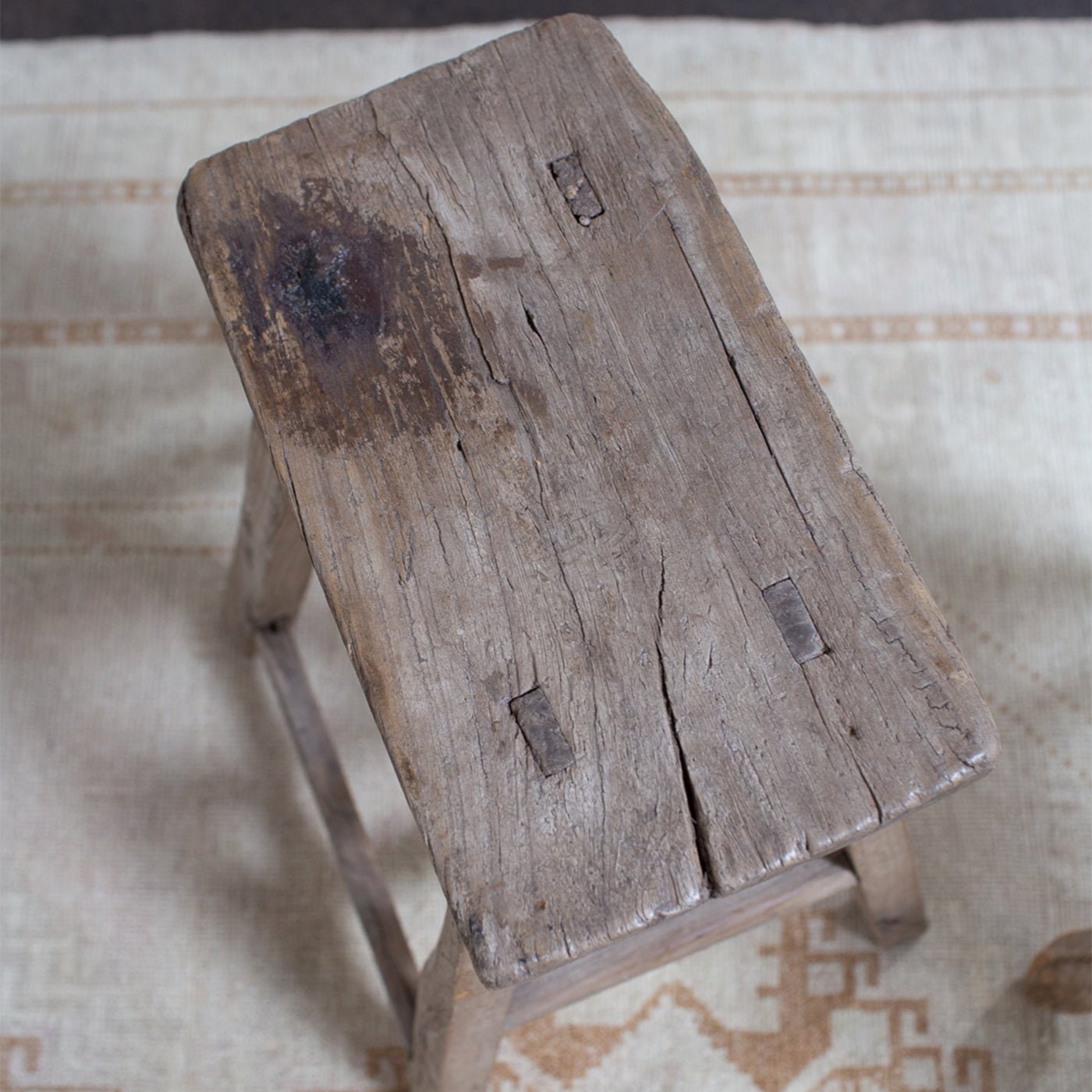 Vintage Stool / Side Table Tall